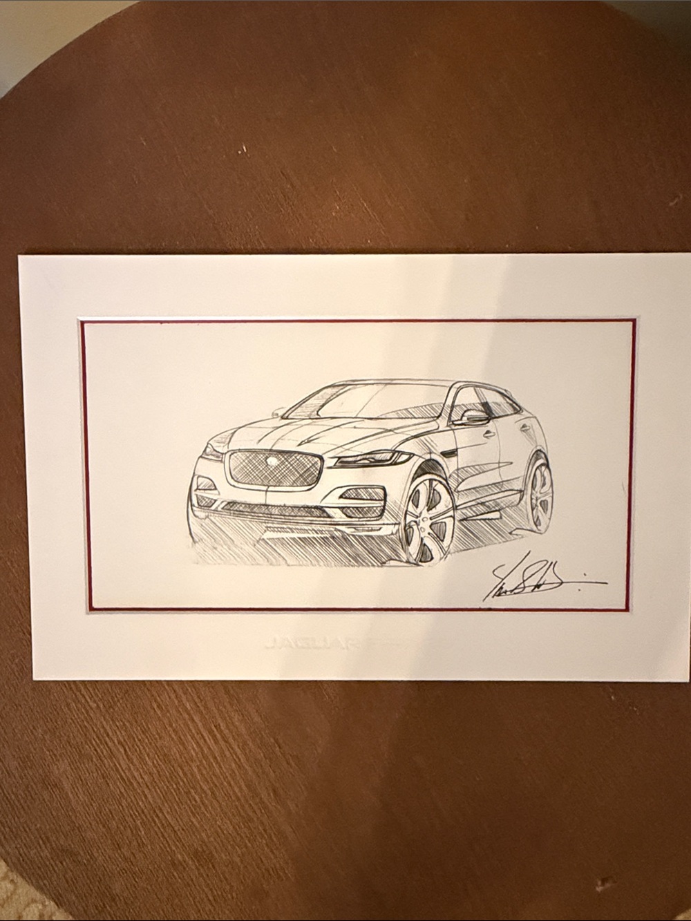 Jaguar F-pace promo Sketch Art Print in Black and White